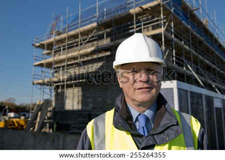 Civil Engineer With Construction Site