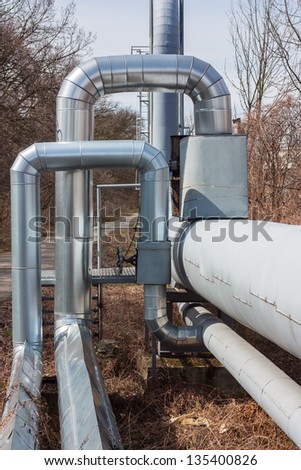 hot water connection pipe, valve
