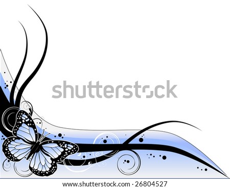 ... Grunge Background With A Butterfly Stock Photo 2680