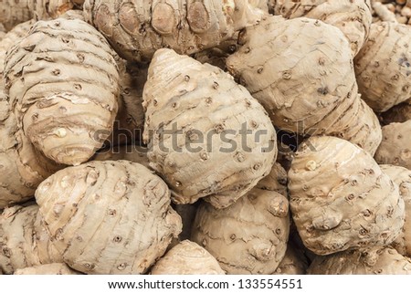 background of fresh taro root