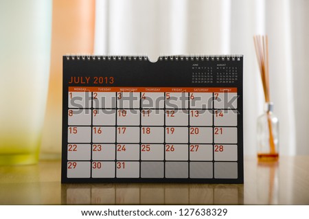 July 2013 calendar