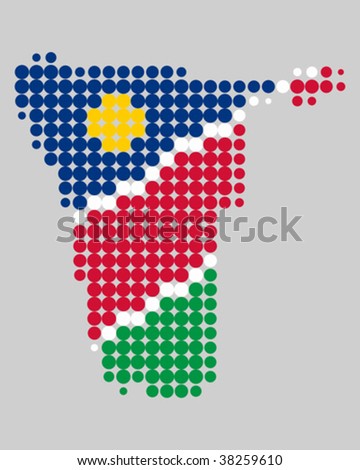 blank map of namibia. detailed map of namibia.