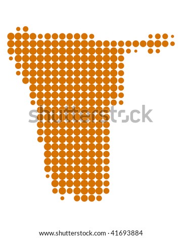 blank map of namibia. detailed map of namibia.