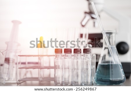 Scientific equipment for background ; vintage filtered effect style