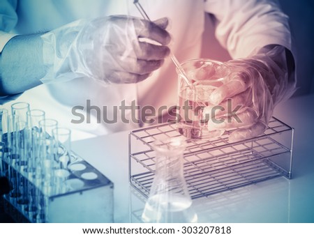 scientist are experimenting with chemicals