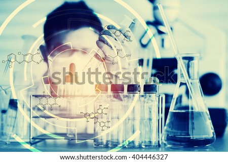 Scientists and scientific equipment In the laboratory,Laboratory research concept