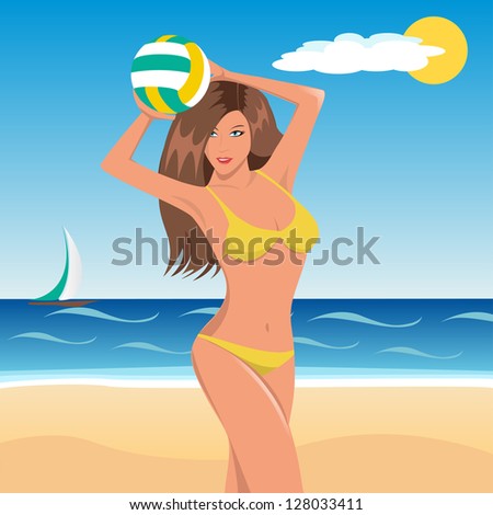 Beach volley girl