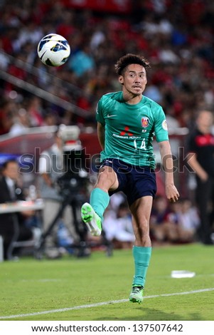 BANGKOK, THAILAND- MAY 1 : Tadaaki Hirakawa in action during AFC Champions League 2013 Between Muangthong Utd  Vs Urawa red Diamonds on May 1, 2013 at SCG Stadium, Bangkok, Thailand