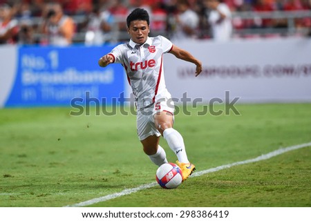 BANGKOK THAILAND JULY 14 :Unidentified player of Thai All Stars in action during the international friendly match Thai All Stars and Liverpool FC at Rajamangala Stadium on July14,2015 in,Thailand.