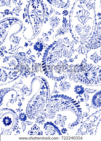 seamless paisley pattern. elegant ethnic paisley pattern, allover composition. detailed beautiful paisleys with floral motives and embellishments.