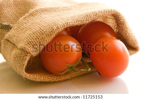 A small bag of cherry tomatoes