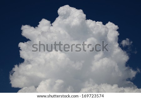 The upper part of the growing cumulus