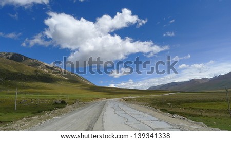 National road No.318 in China, the way to Lhasa, Tibet, the way to heaven