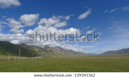 High mountain grasslands on Tibetan Plateau, China