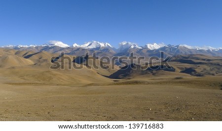 Himalayan mountains on Tibetan Plateau, Tibet, China