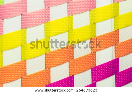 Texture of colorful checkered plastic strip