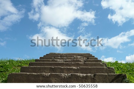 stairs to sky at day