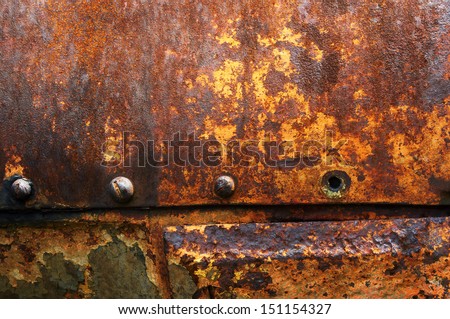 industrial background of a rusty metallic surface