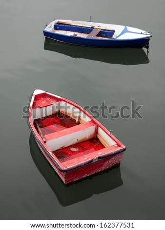 colorful boats on port water