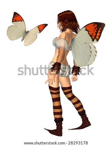 Orange Tip Butterfly Fairy - 1