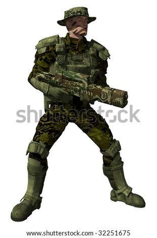 Captain Garret Weller, Space Marshal Stock-photo-an-isolated-picture-of-a-colonial-marine-ranger-in-full-jungle-camouflage-in-a-combat-stance-32251675