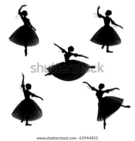 ballet jete silhouette