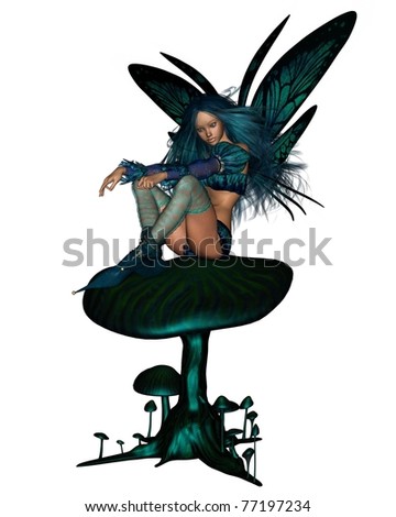 on with sitting fairy and wings   fairy  green turquoise make to wings a hair green butterfly how