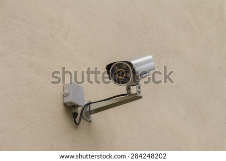 CCTV cameras on the white background