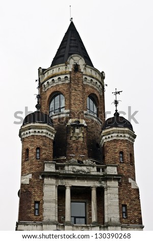 Gardos Tower (Millennium Tower) in Zemun, Belgrade, Serbia.  Isolated on white background