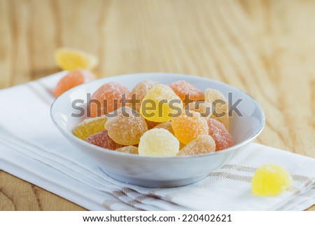 Gummy candies on the table