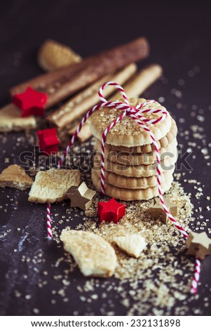 Christmas cookies, sugar and spices