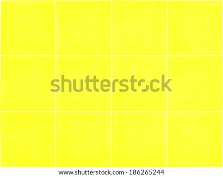 yellow square Tile glossy mosaic Earthenware material in bathroom  background