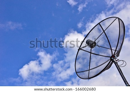 Satellite dish for communication. Network technology Thailand