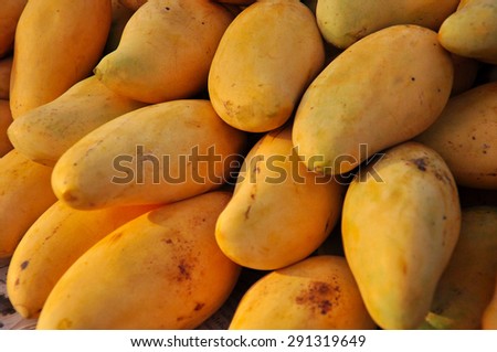 yellow mango, beautiful mango at open market