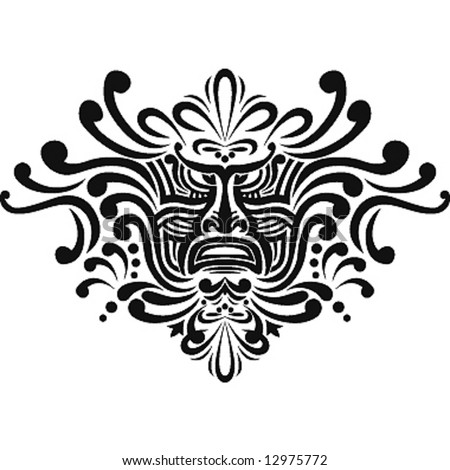 Design Logo on Polynesian Tattoo Design Stock Vector 12975772   Shutterstock