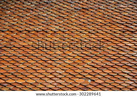 Vintage roof tiles in Thailand