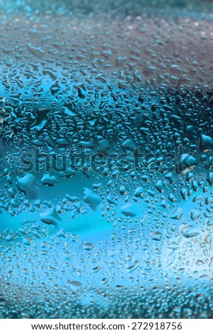 Water drops on metal surface. Abstract background