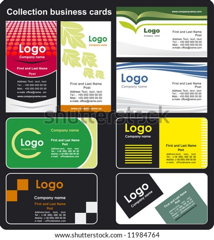stock vector : Collection business cards templates 3