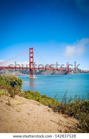 The Golden Gate Bridge in San Francisco taken in July 2007
