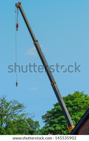 The end of a 25 tonne mobile crane