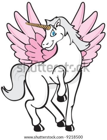 unicorns with wings. white unicorn-Pegasus with