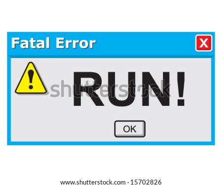 Vector Funny Fatal Computer Error - 15702826 : Shutterstock