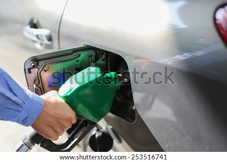 Fill the gas tank eco car self service
