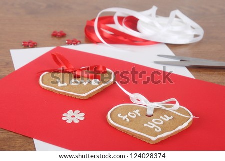 Handmade cards with cakes for Valentines Day