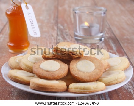 Orange cookies with  liqueur