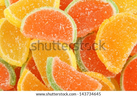 Fruit jelly candy background
