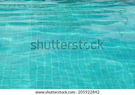 Background of rippled pattern of clean water in swimming pool