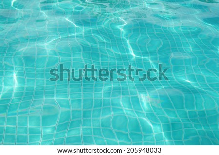 Background of rippled pattern of clean water in swimming pool