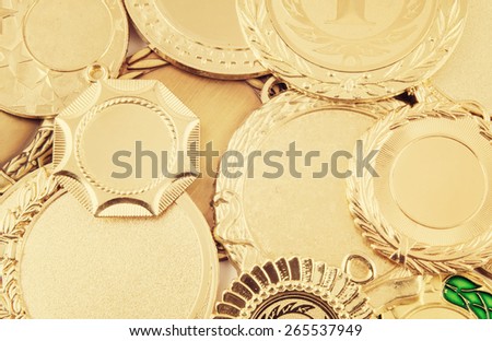 Golden medals background