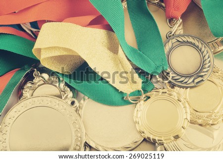 Golden medals background